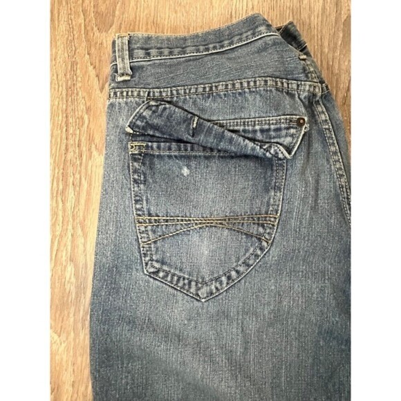 Express X2 Denim Low Rise Boot Cut Blue Jeans M11 Slim‎ Sz W36 L30 - Picture 4 of 8